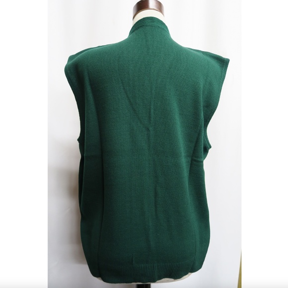 COPY - NEW - Vintage Men's V-Neck Pullover Vest - Hunter Green - Picture 2 of 2